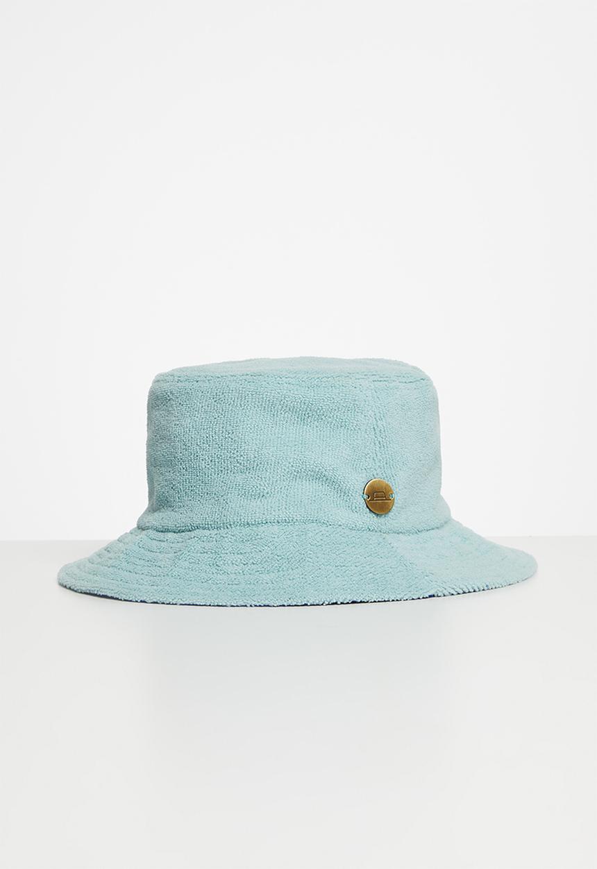Simon and Mary - Towelling bucket hat - sky blue w/ royal blue