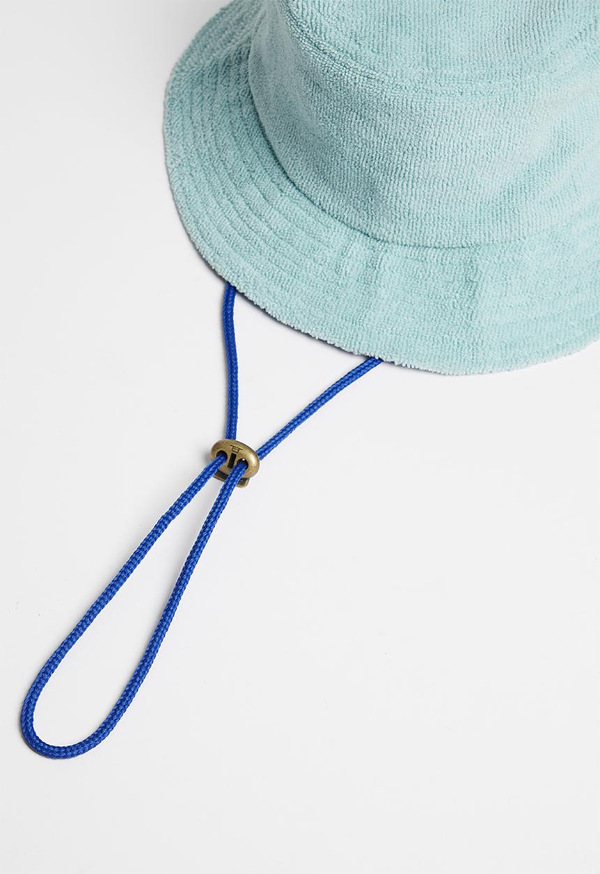 Simon and Mary - Towelling bucket hat - sky blue w/ royal blue