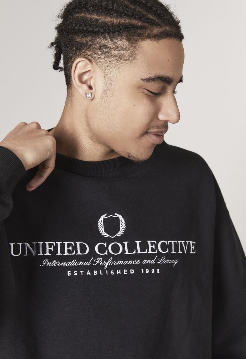 Factorie - Premium oversized graphic crew - black