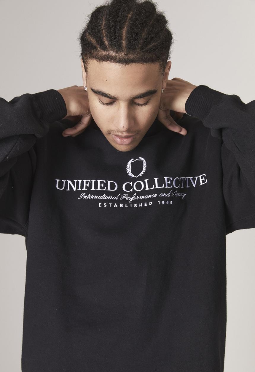 Factorie - Premium oversized graphic crew - black