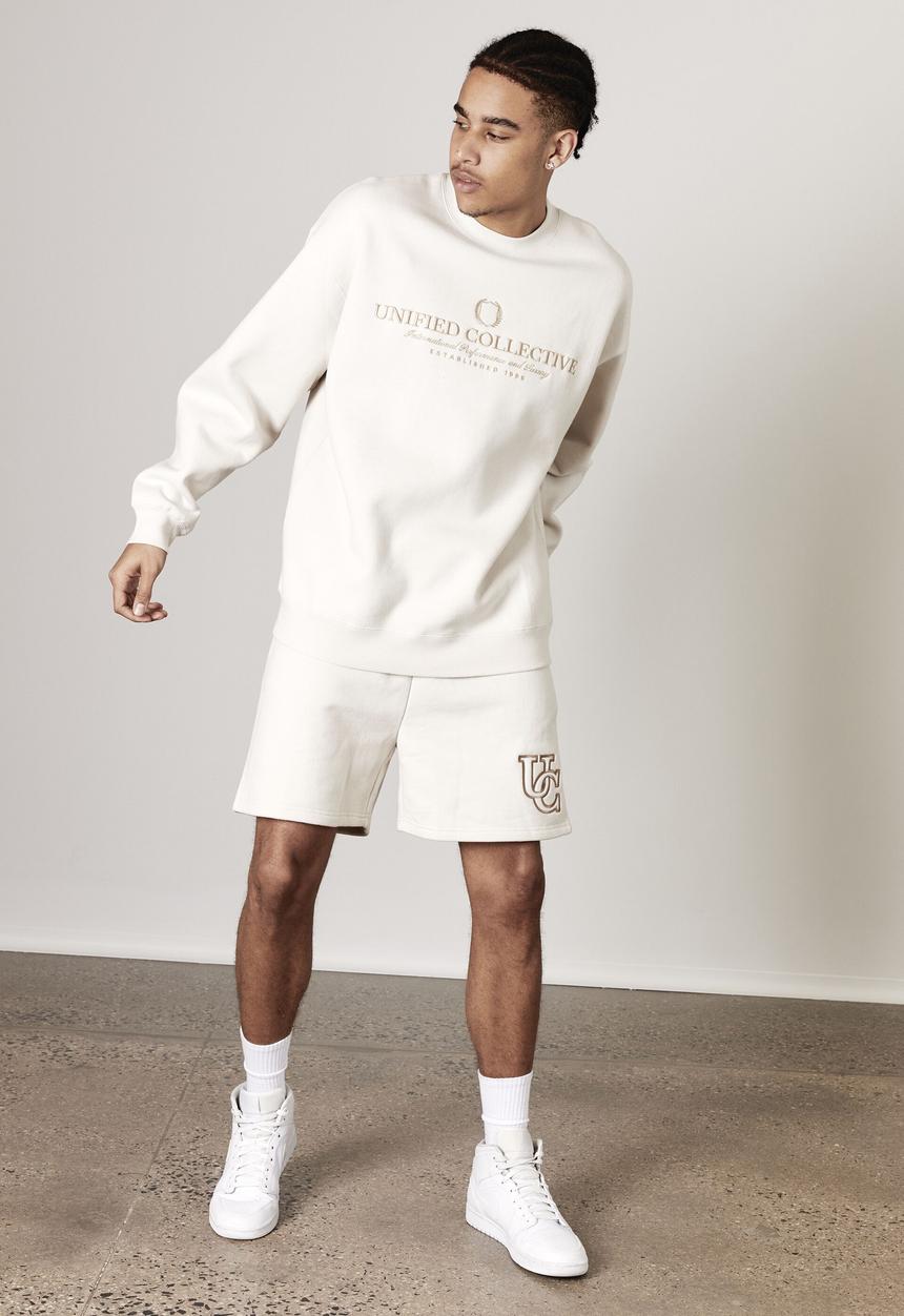 Factorie - Premium oversized graphic crew - ivory/unified collective