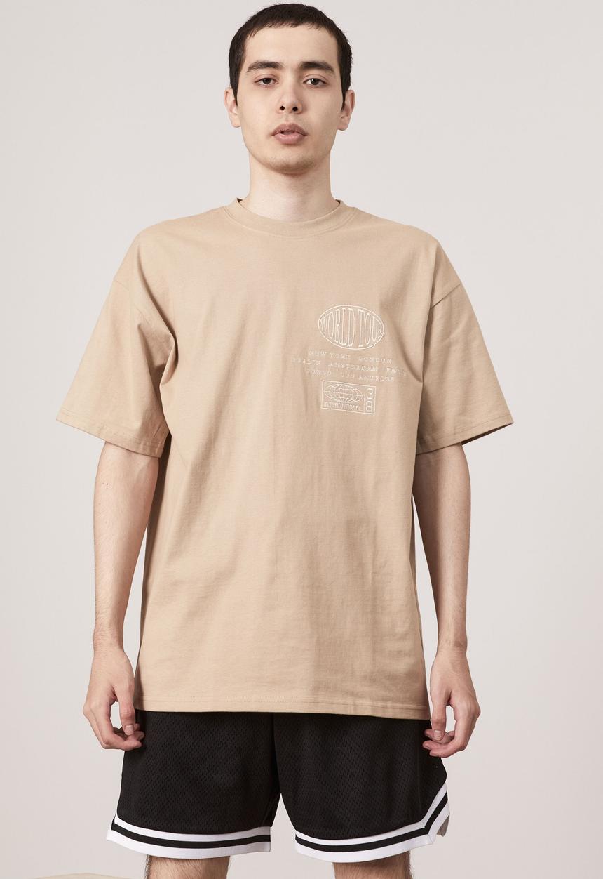 Factorie - Premium oversized graphic T- shirt - almond/unified multi print