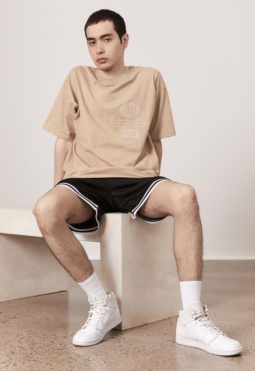 Factorie - Premium oversized graphic T- shirt - almond/unified multi print