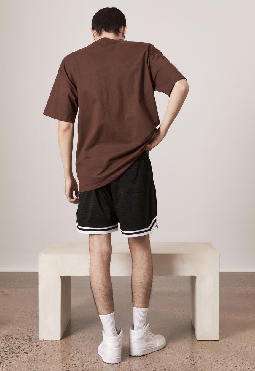 Factorie - Premium oversized graphic t shirt - brown