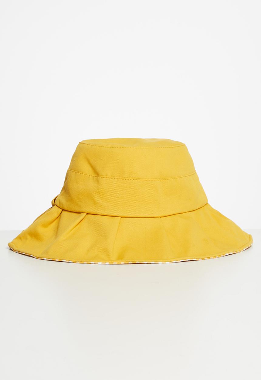 Pop Candy - Girls bow summer hat - yellow
