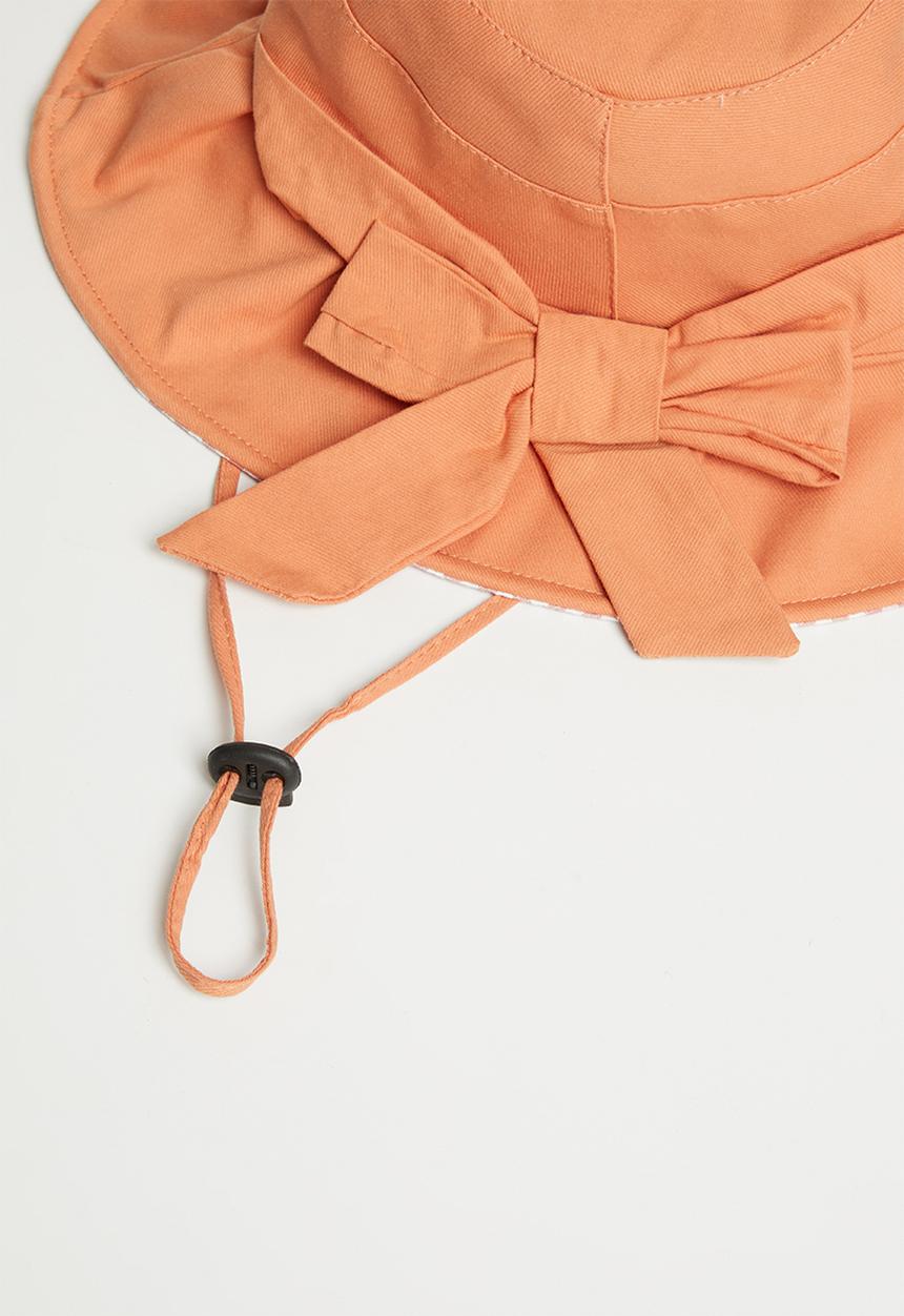 Pop Candy - Girls bow summer hat - orange