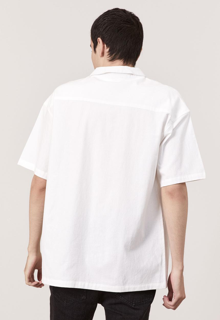 Factorie - Textured resort shirt - white