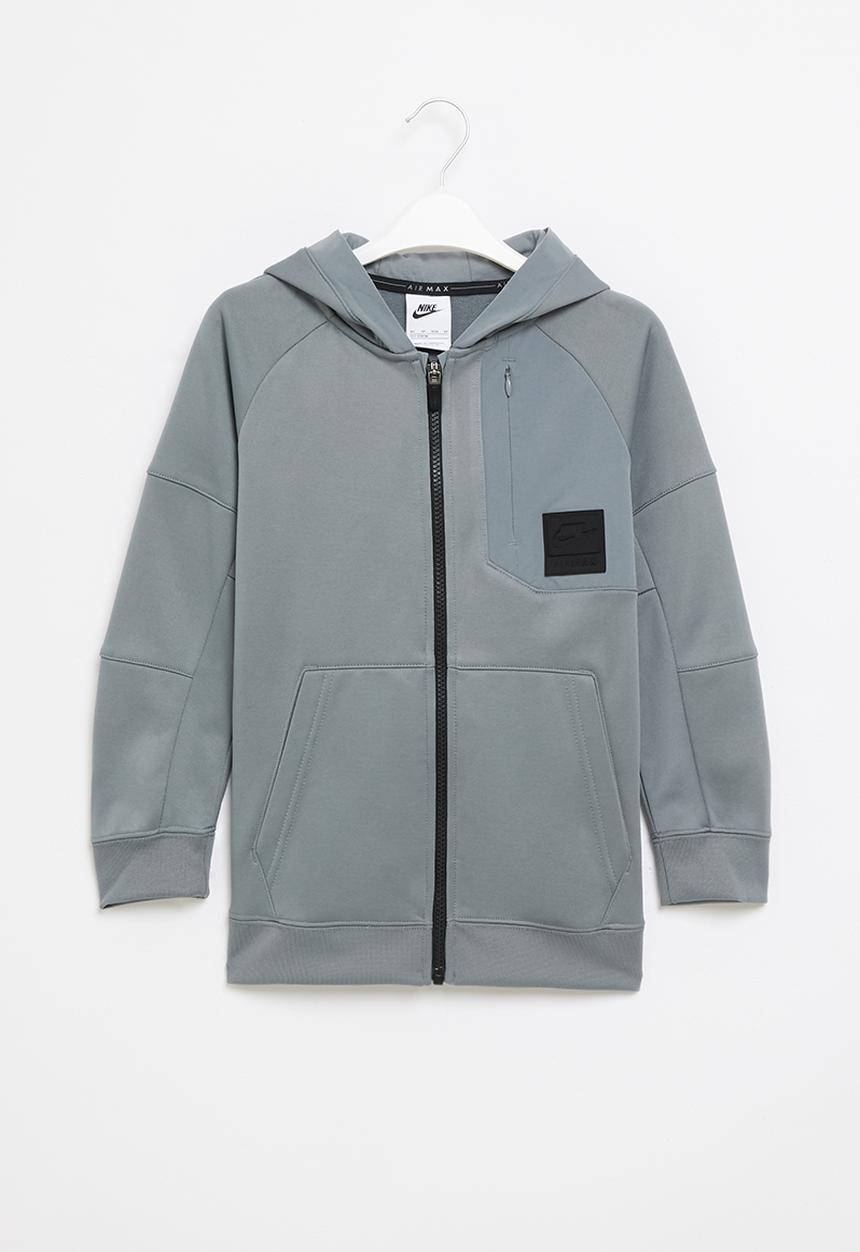 Nike - B nsw air max cvs fz hoodie bb - cool grey/black