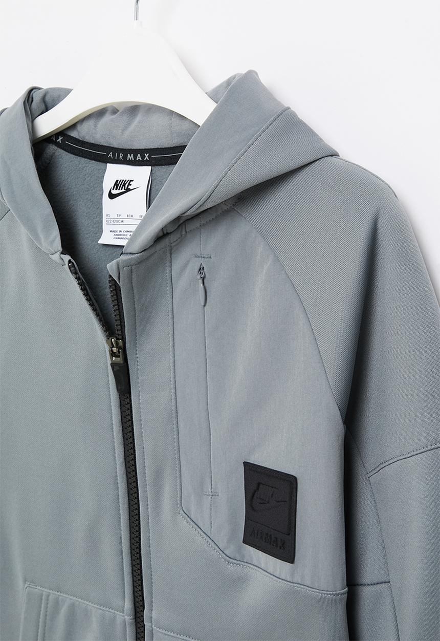 Nike - B nsw air max cvs fz hoodie bb - cool grey/black