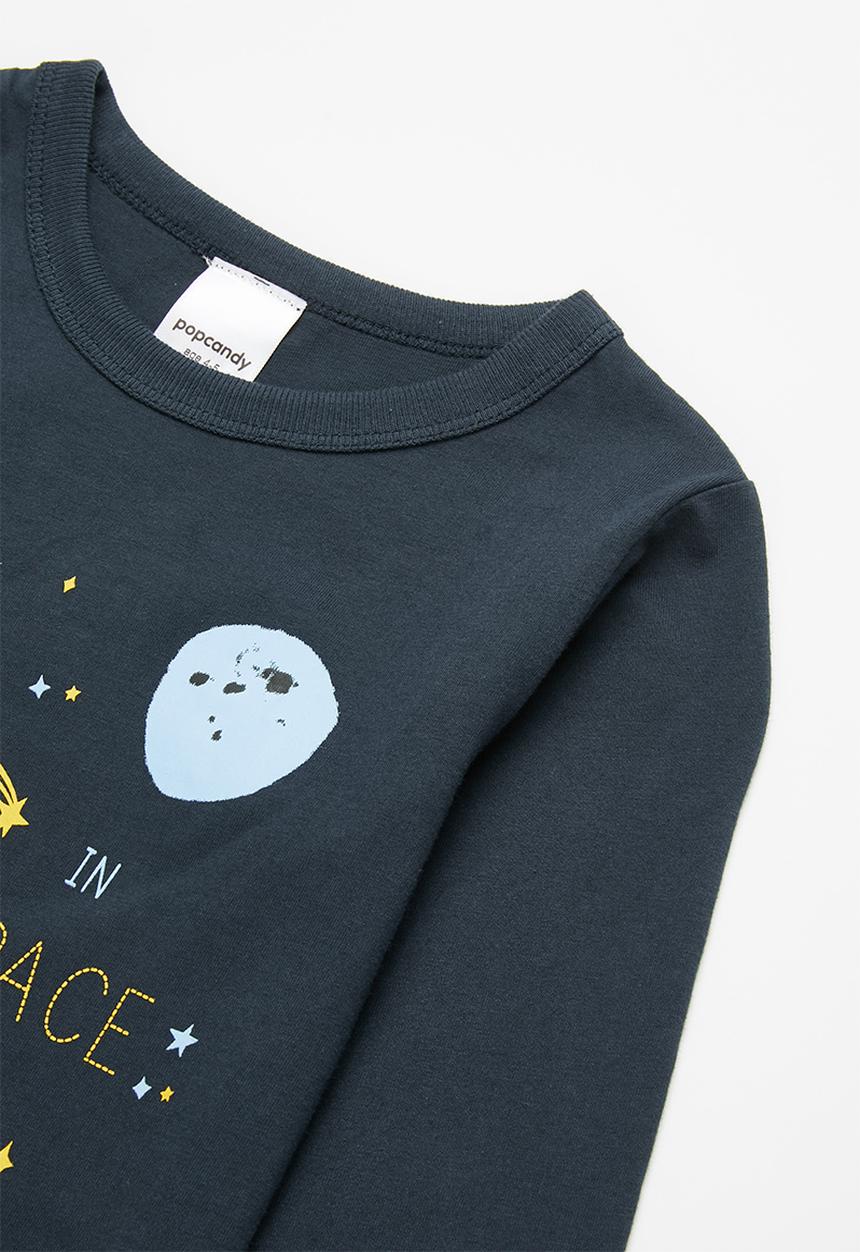 Pop Candy - Boys long sleeve space tee - navy