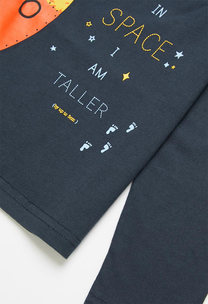 Pop Candy - Boys long sleeve space tee - navy