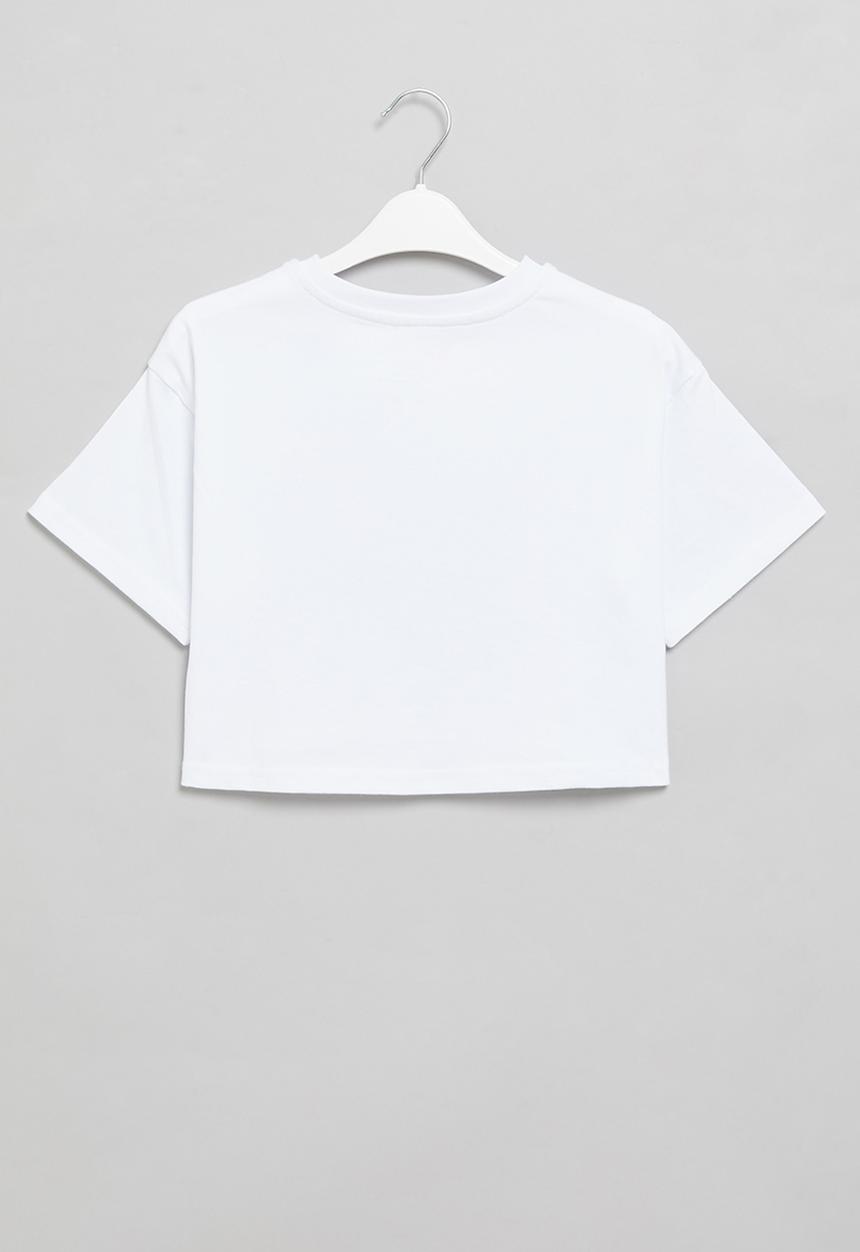 Rebel Republic - Boxy crop top - white