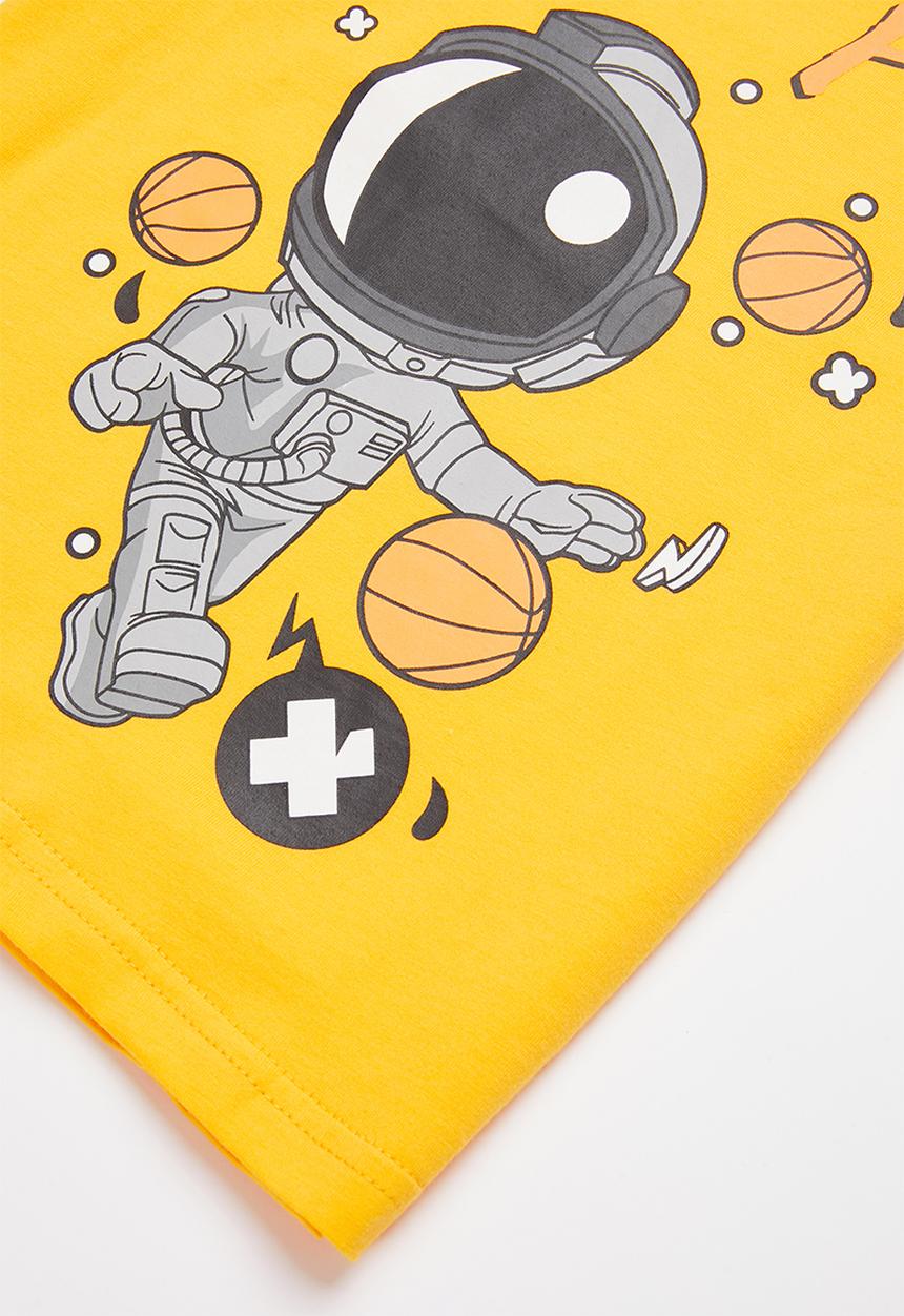 Pop Candy - Boys space tee - yellow