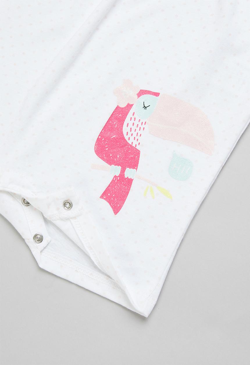 Pop Candy - Baby girls 2 pack sleeveless romper - white & pink