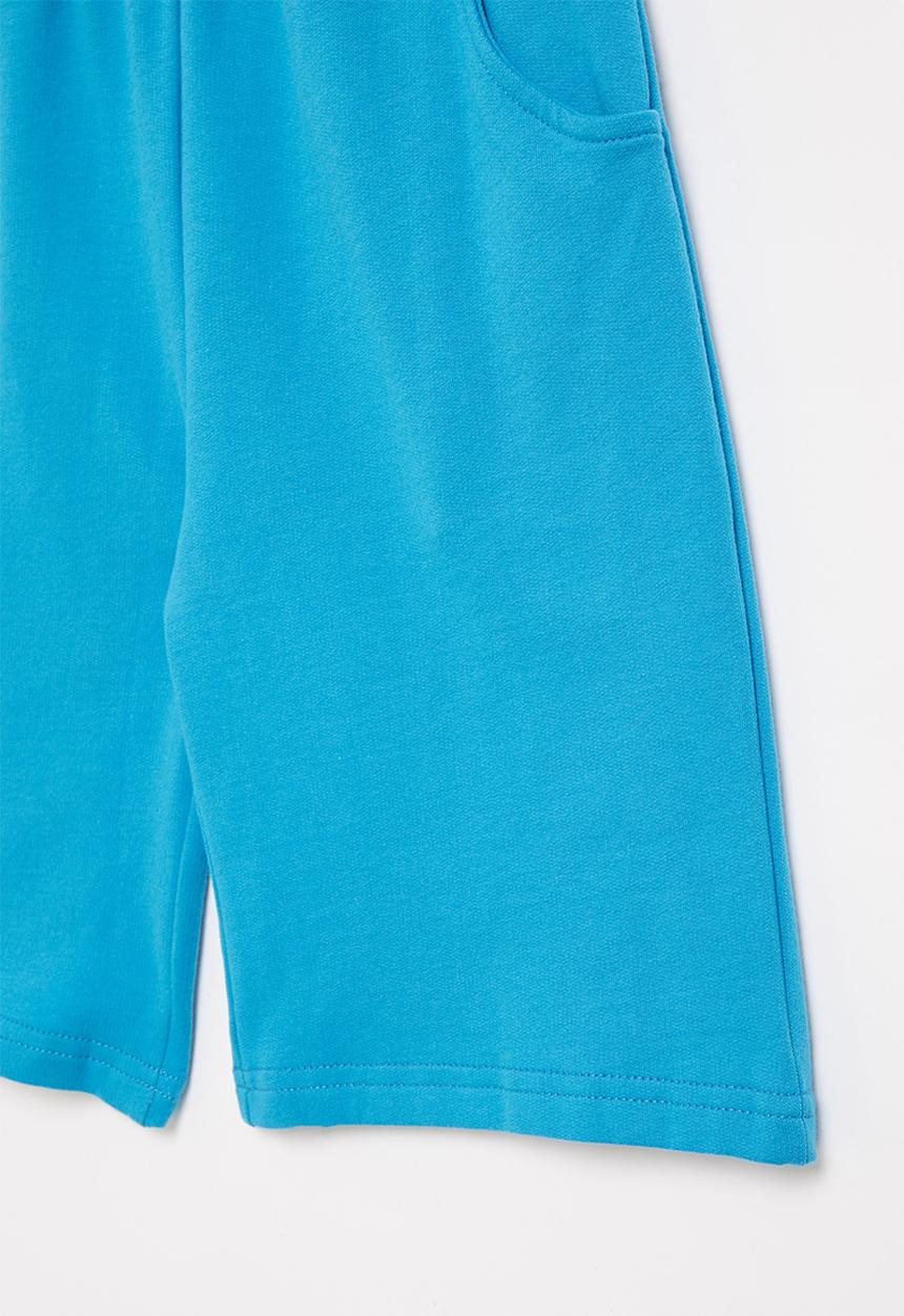Pop Candy - Boys plain sweatshorts - blue