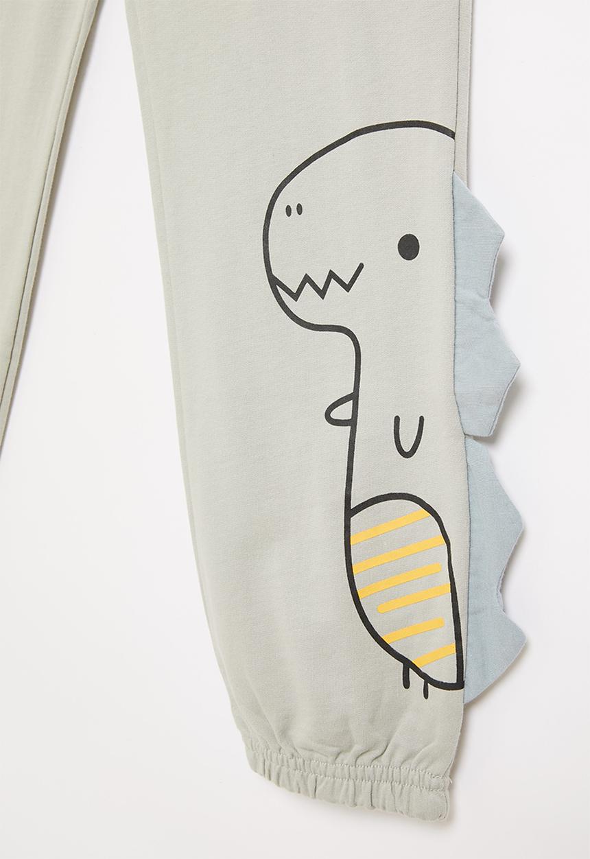 Pop Candy - Boys dino sweatpants - grey