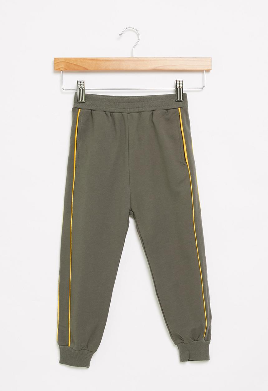 Pop Candy - Boys joggers - grey & yellow 