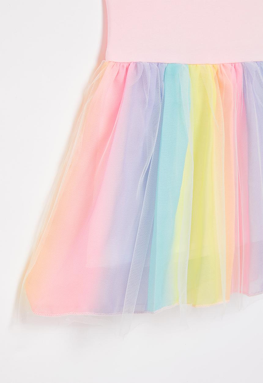 Pop Candy - Girls flutter sleeve dress - pink