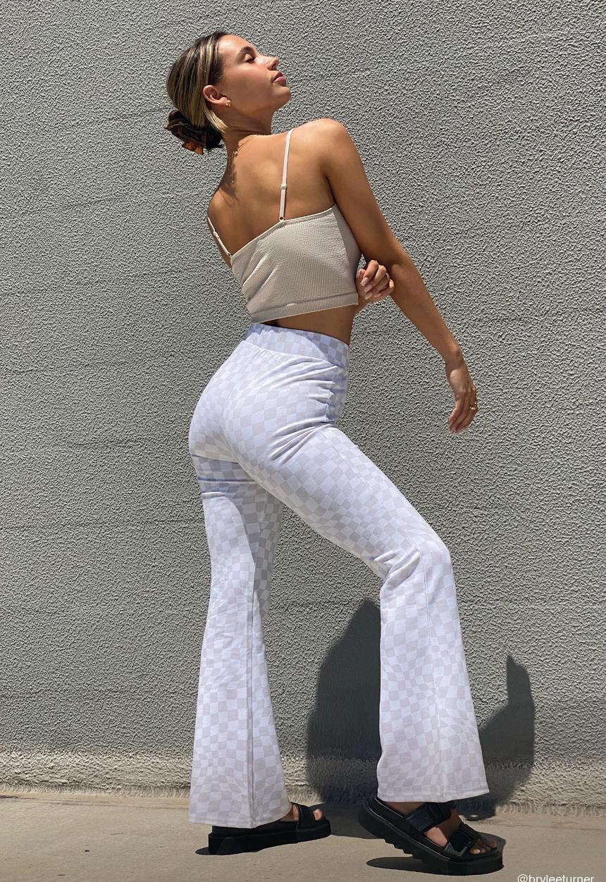 Factorie - Hype pull on pant - lightstone checkerboard