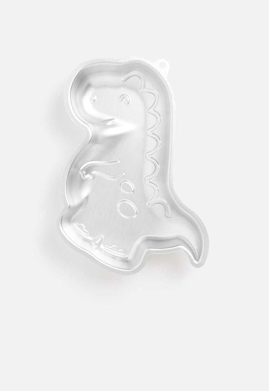 Kitchen Craft - Silver anodised dinosaur shaped cake pan - silver