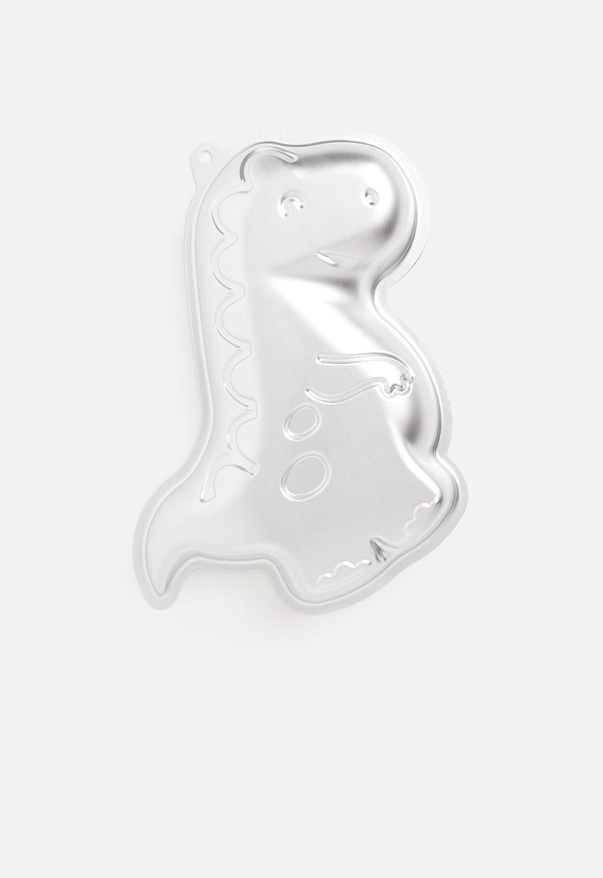 Kitchen Craft - Silver anodised dinosaur shaped cake pan - silver