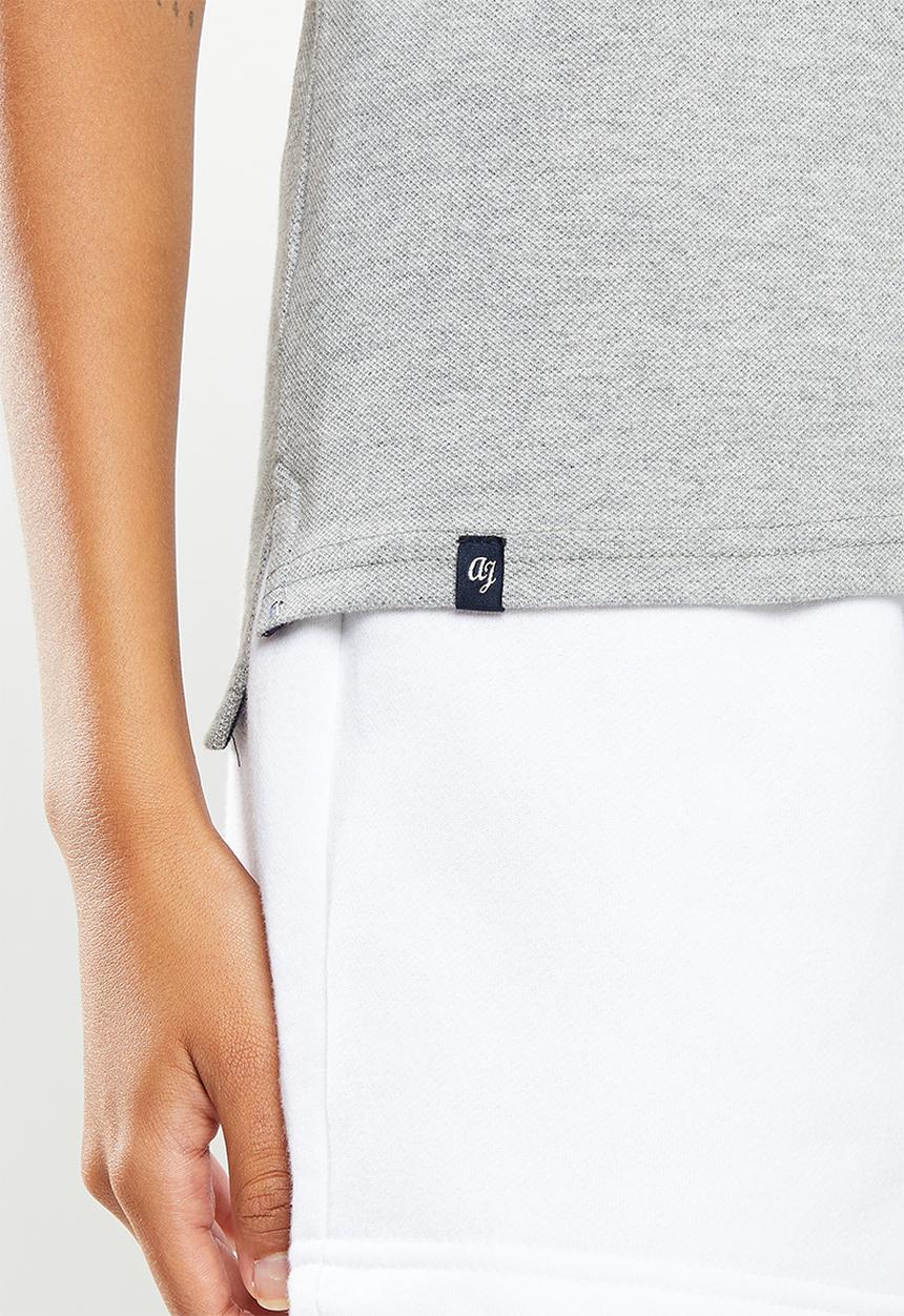 Aca Joe - Ladies aca joe small logo golfer - grey melange