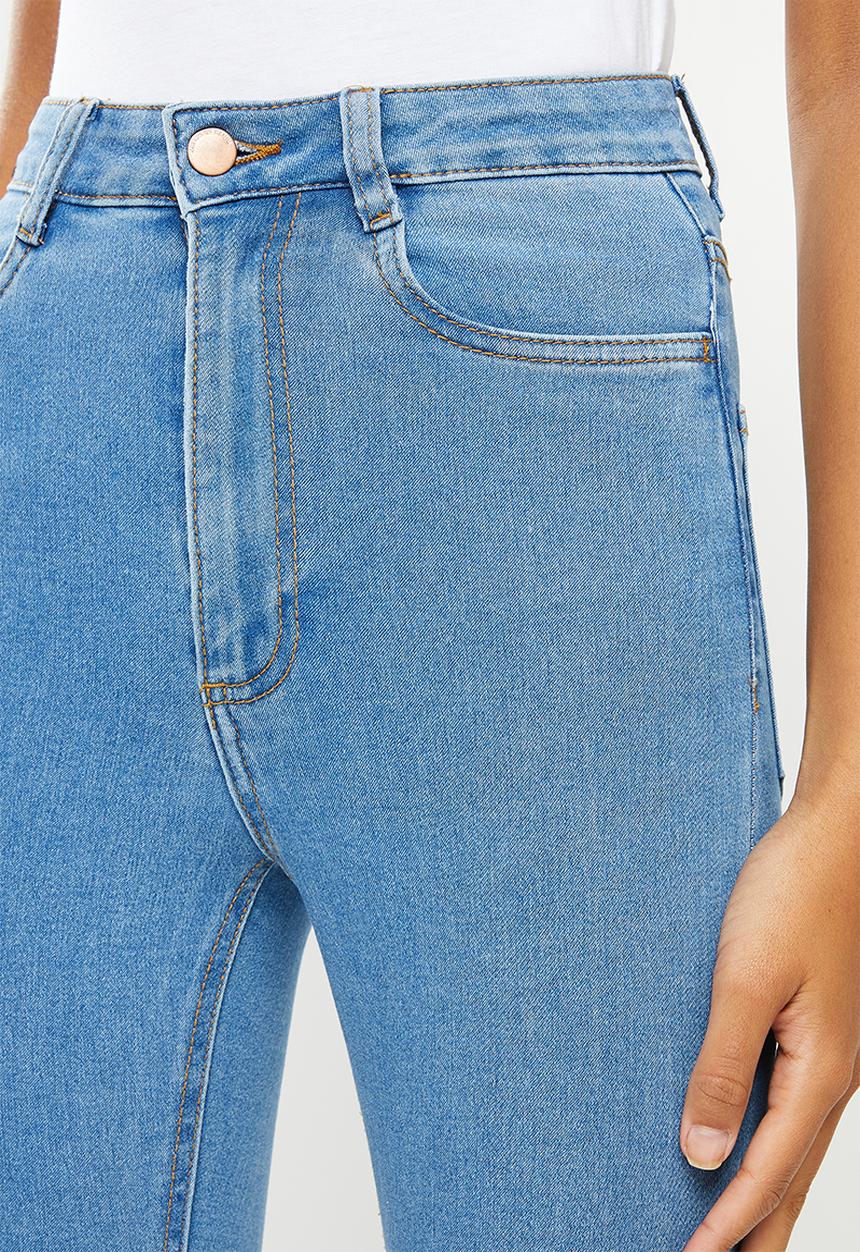 Cotton On - High rise cropped super stretch - lagoon blue 
