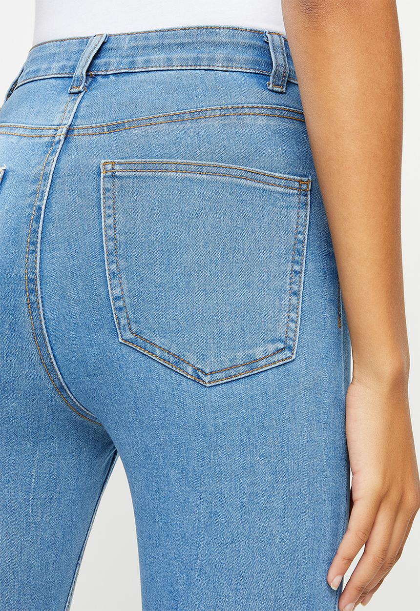 Cotton On - High rise cropped super stretch - lagoon blue 