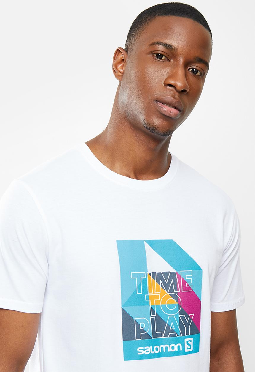 Salomon - Wonder short sleeve tee m - white