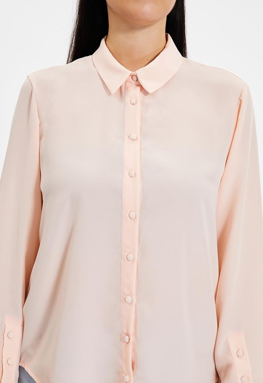 Trendyol - Button detailed shirt - rose
