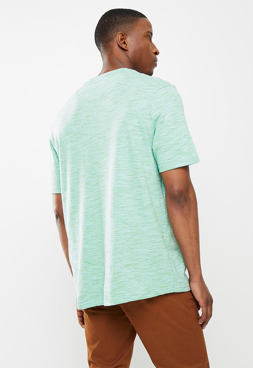 Pringle of Scotland - Injection v-neck tee - light blue & white