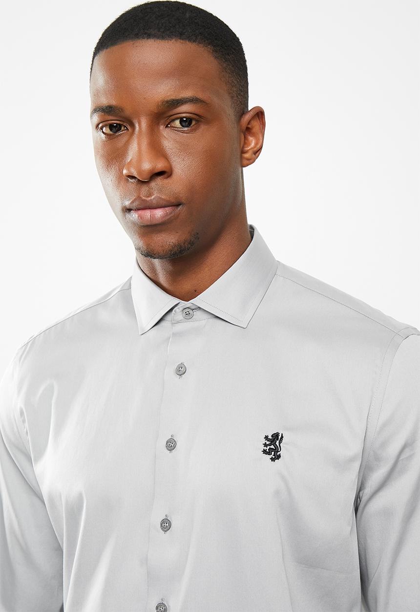 Pringle of Scotland - Core tailored long sleeve shirt - grey
