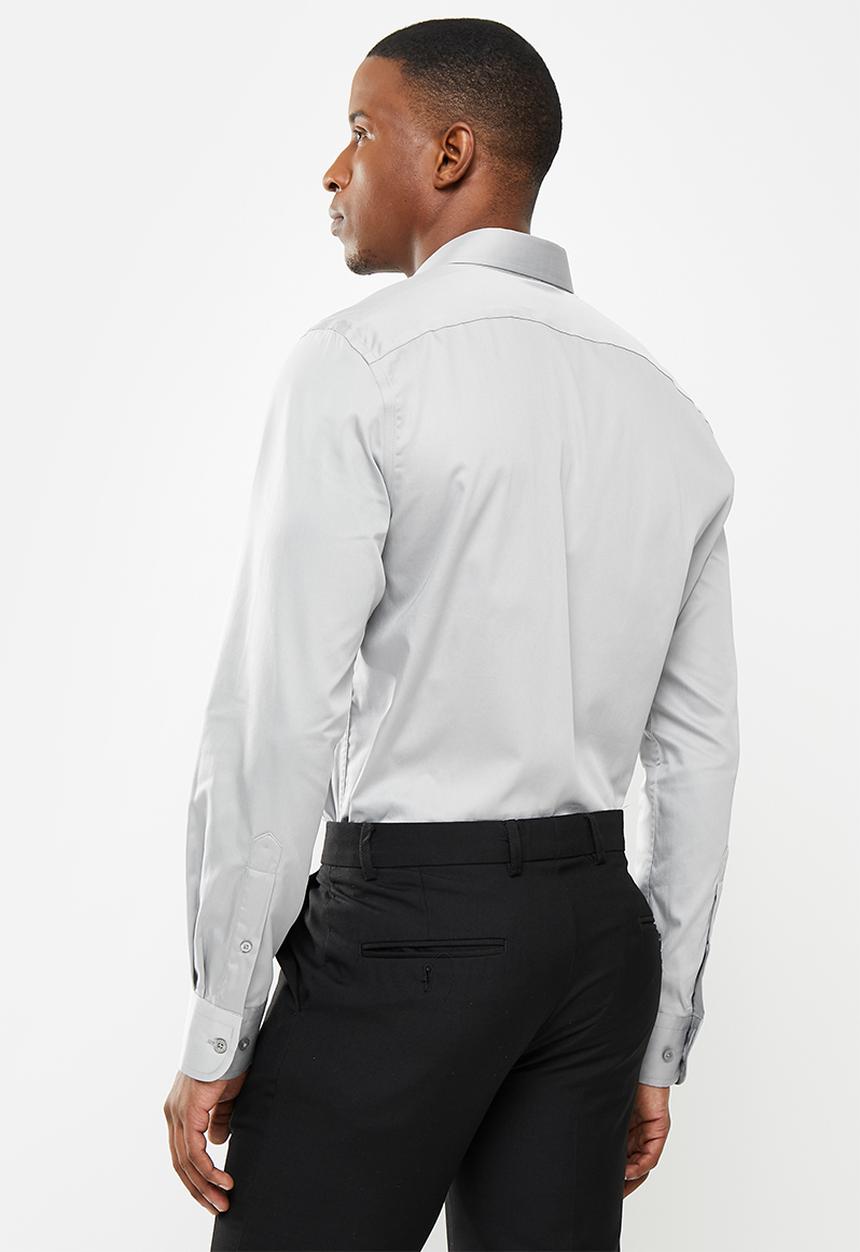 Pringle of Scotland - Core tailored long sleeve shirt - grey