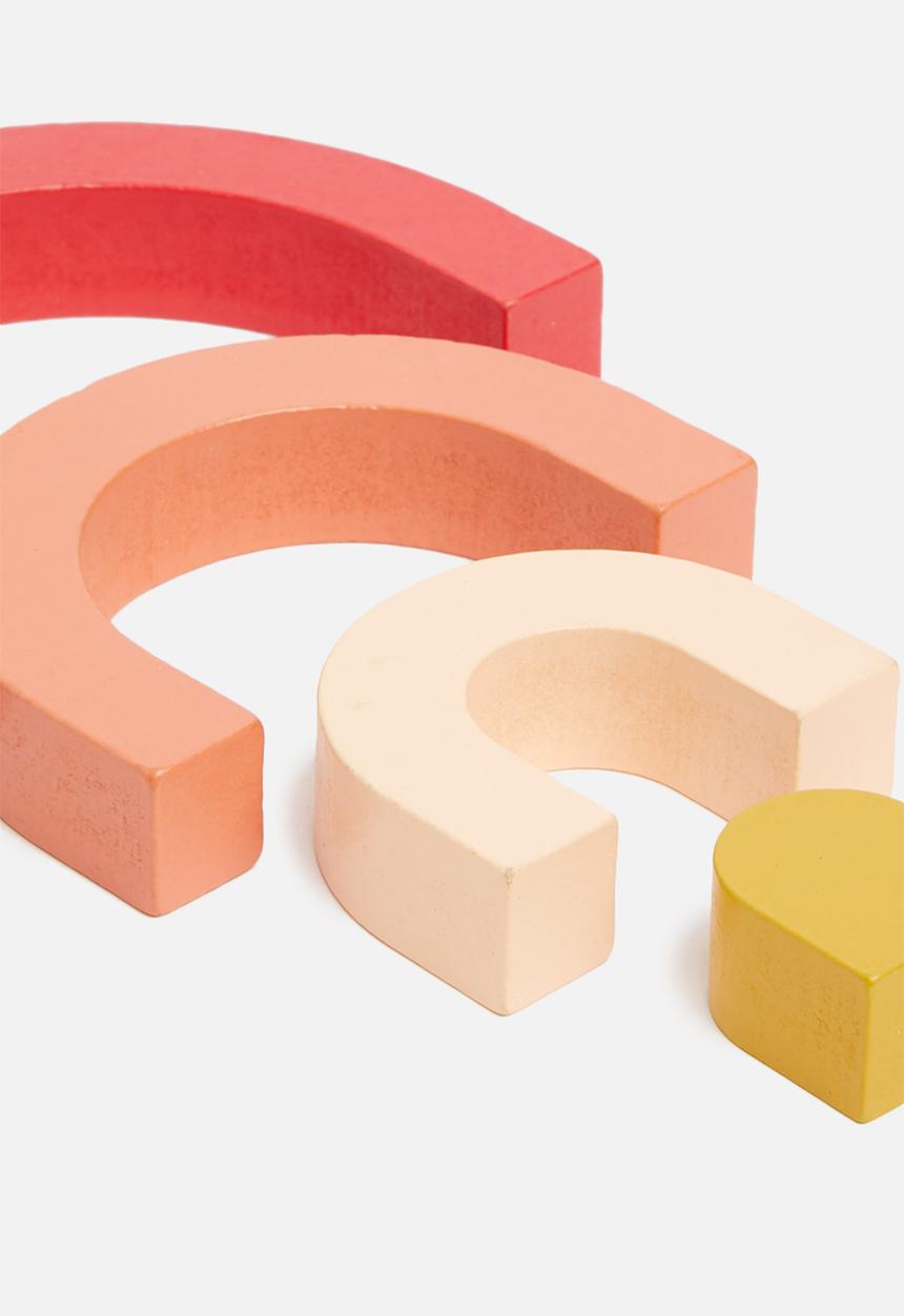 Pop Candy - Blocks - red & peach 