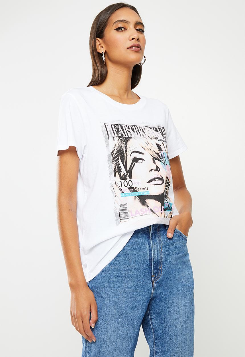 GUESS - Short sleeve heartbreaker tee - white