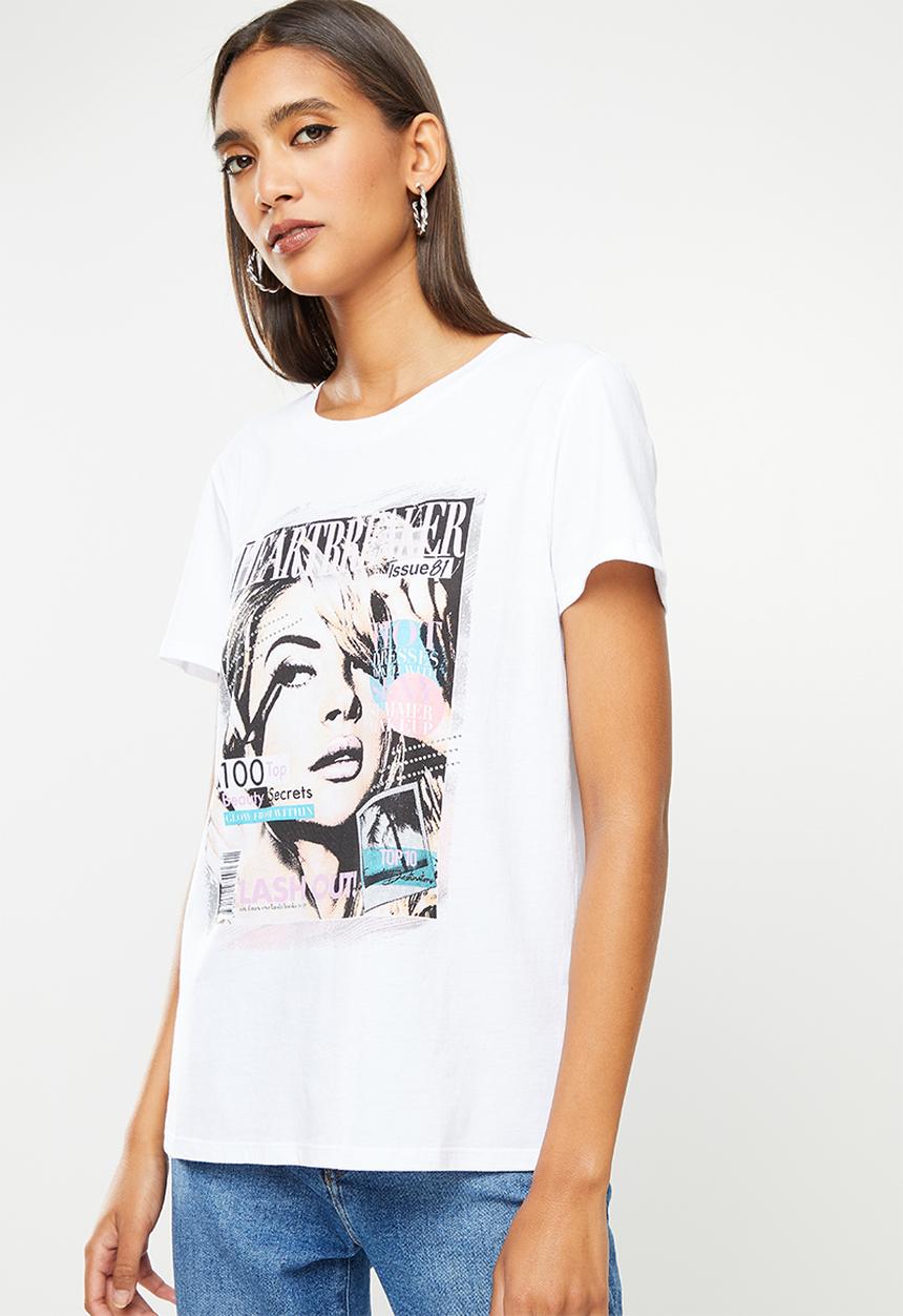 GUESS - Short sleeve heartbreaker tee - white