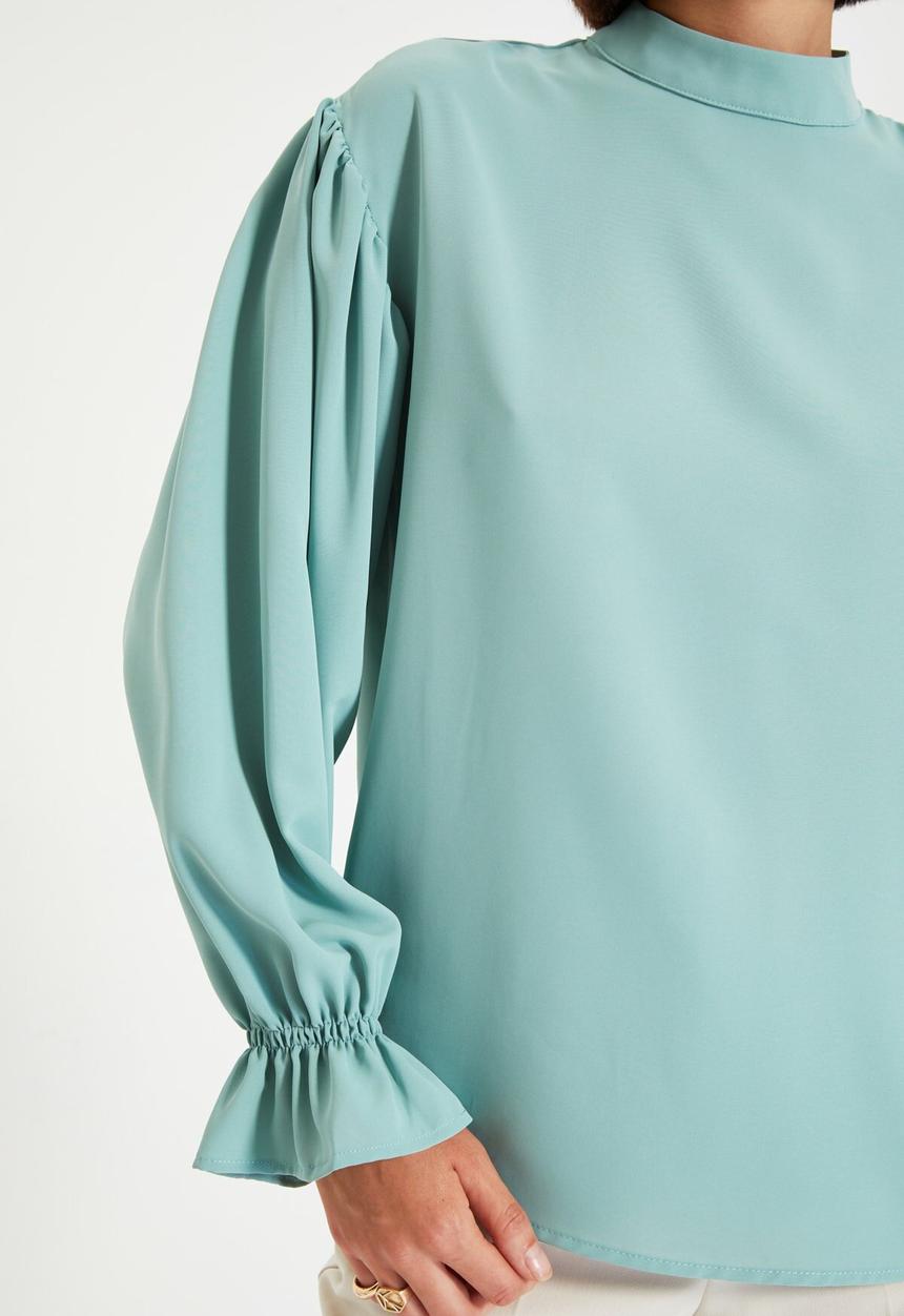 Trendyol - High collar blouse - mint