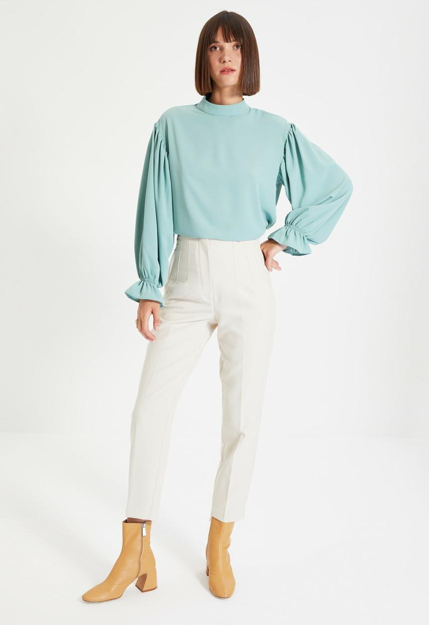 Trendyol - High collar blouse - mint