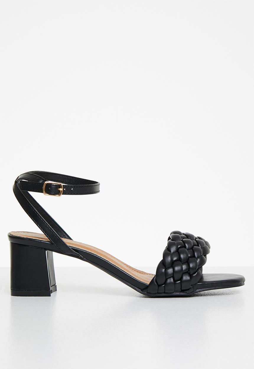 edit - Kirsten open block heel - black