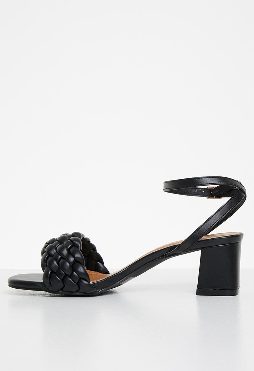 edit - Kirsten open block heel - black