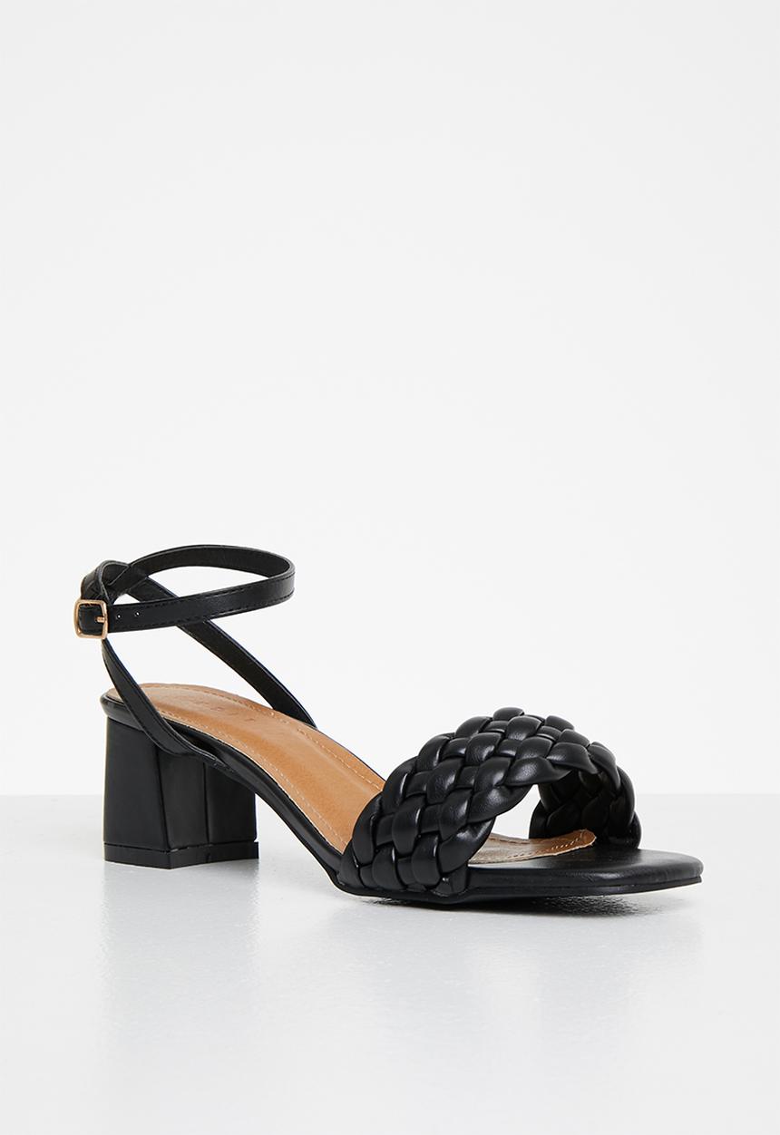edit - Kirsten open block heel - black