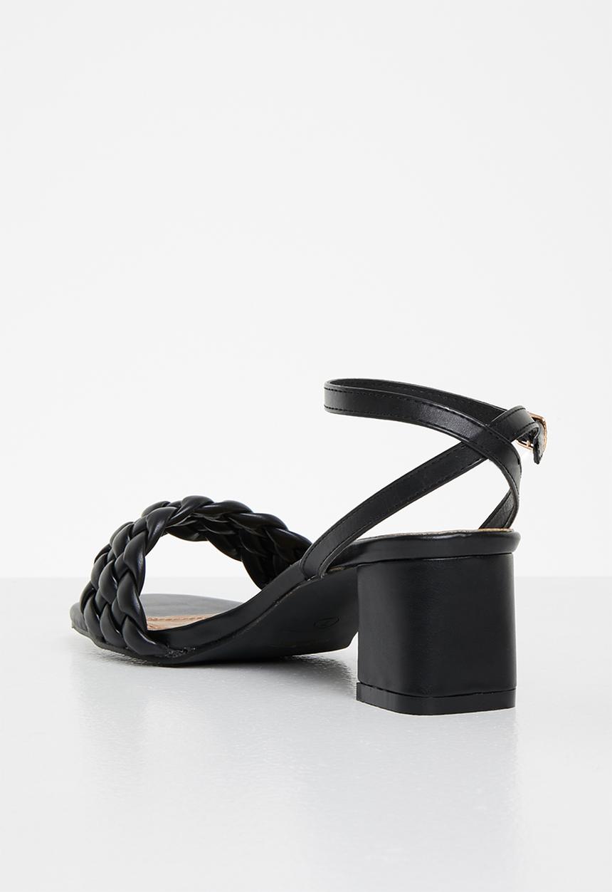 edit - Kirsten open block heel - black