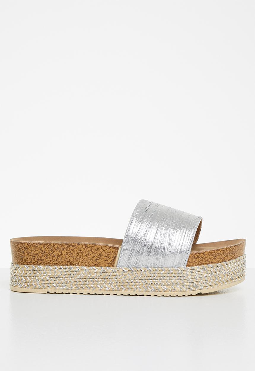 Butterfly Feet - Peacan 1 espadrille flatform sandal - silver