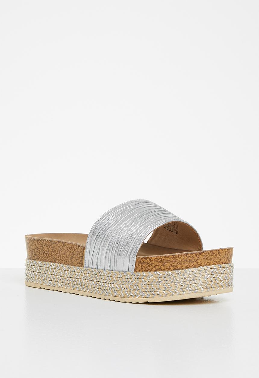 Butterfly Feet - Peacan 1 espadrille flatform sandal - silver
