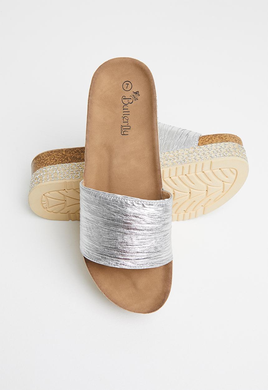 Butterfly Feet - Peacan 1 espadrille flatform sandal - silver