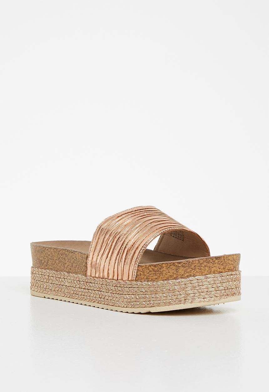 Butterfly Feet - Peacan 1 espadrille flatform sandal - rose gold