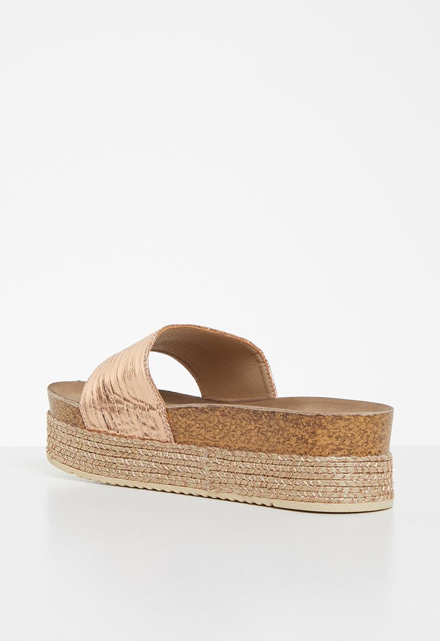Butterfly Feet - Peacan 1 espadrille flatform sandal - rose gold