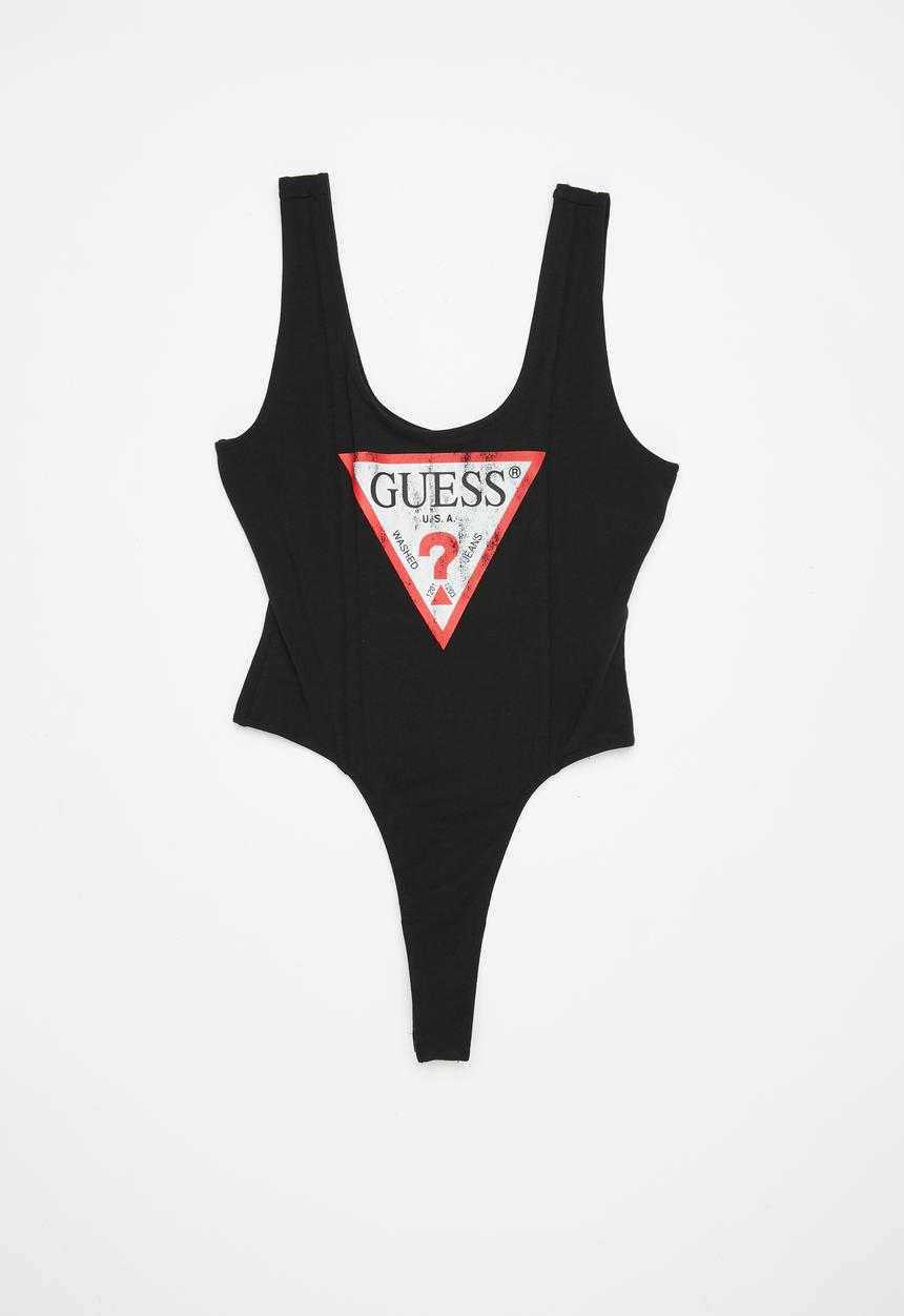 GUESS - Cotton modal body suit - jet black