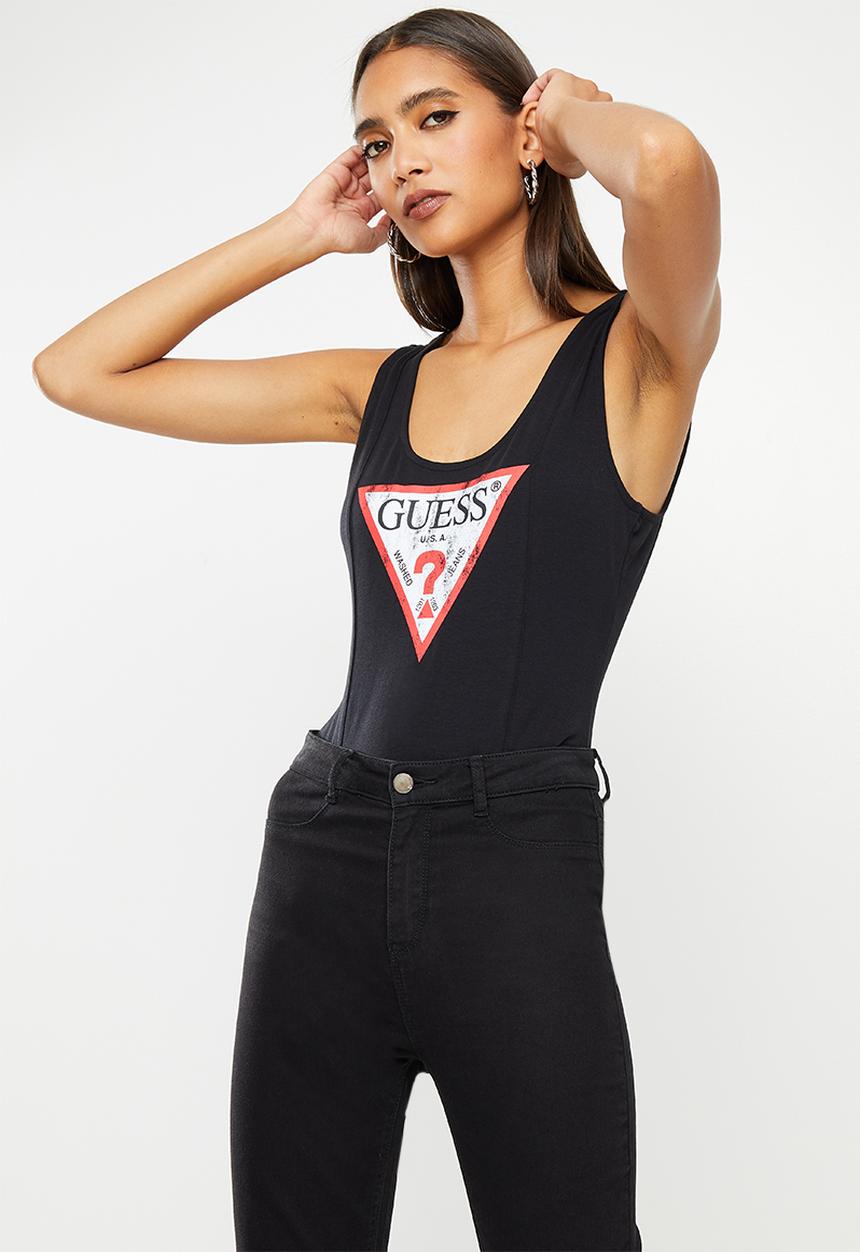 GUESS - Cotton modal body suit - jet black