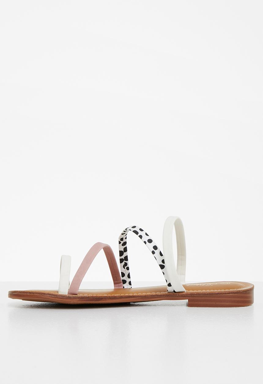Miss Black - Sicily10 sandal - white & pink 